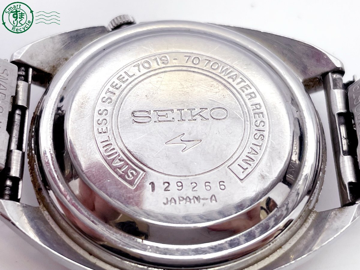 2405601704　＃ SEIKO セイコー 5 ACTUS ファイブアクタス 7019-7070 自動巻き 21石 デイデイト 腕時計 シルバー文字盤 ヴィンテージ_画像8