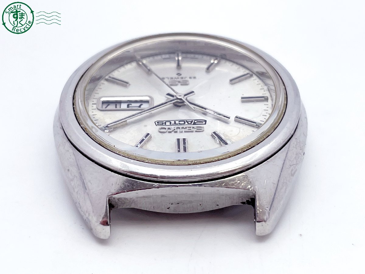 2405601673　＃ SEIKO セイコー 5 ACTUS ファイブアクタス 6106-7520 自動巻き 23石 3針 デイデイト 腕時計 シルバー文字盤 フェイスのみ_画像4