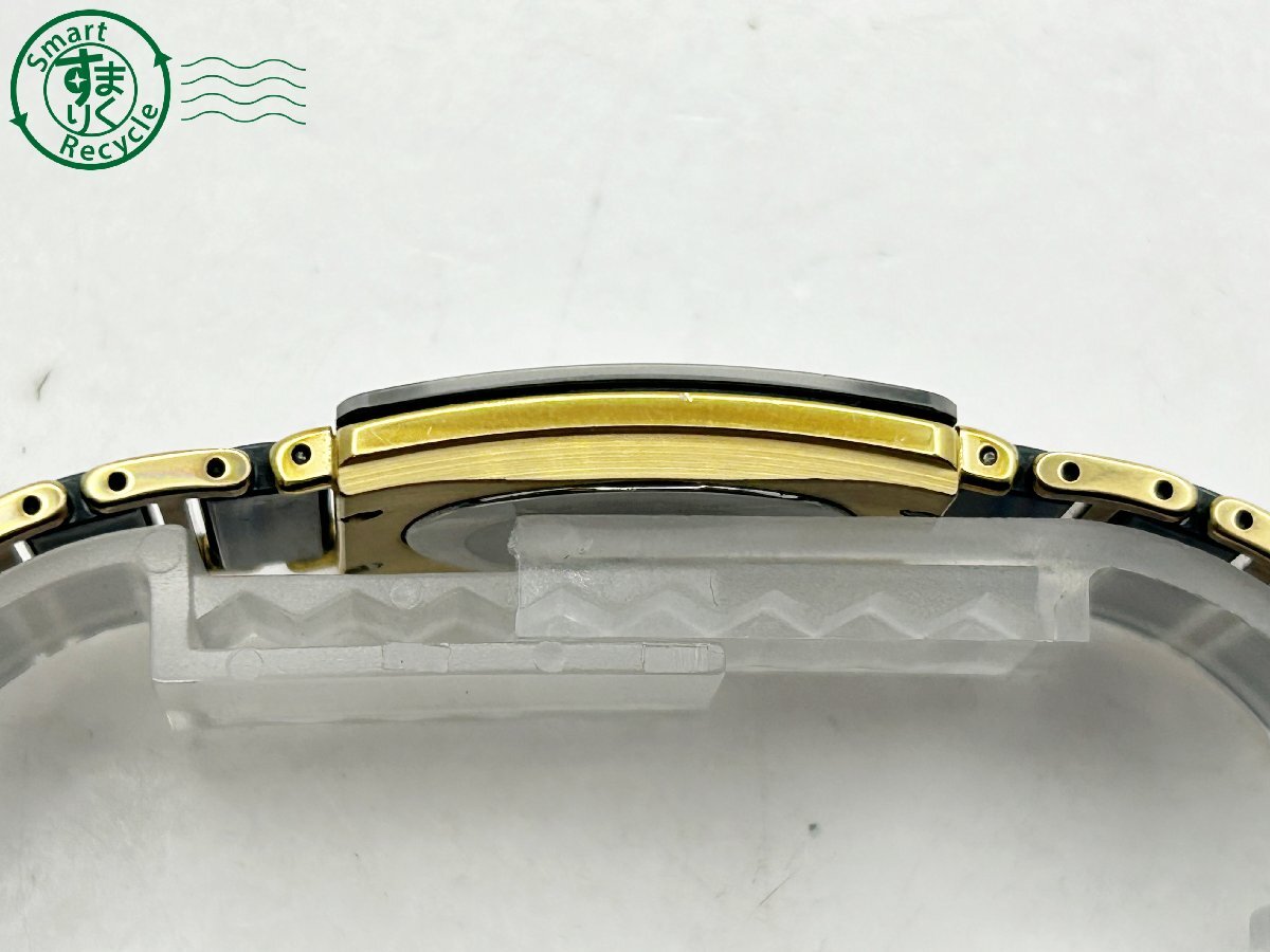 22404603026　◇ 1円～! RADO ラドー jubile ジュビリー 160.0281.3N 黒文字盤 ストーン 4P デイト スクエア メンズ QUARTZ QZ 腕時計_画像5