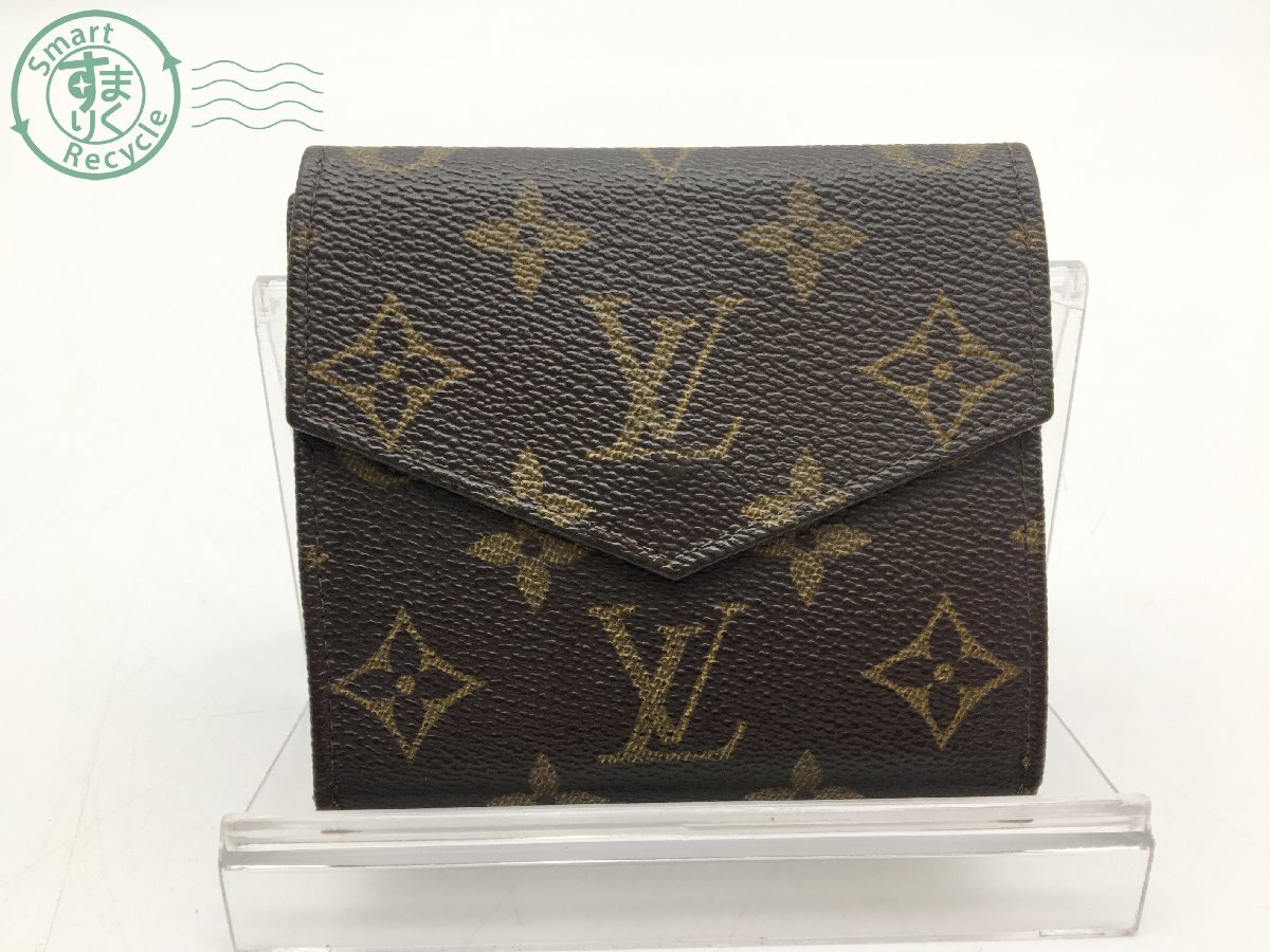 2405601919　＊ LOUIS VUITTON ルイ ヴィトン 財布 M61660 ポルトモネビエ カルトクレディ モノグラム レザー ウォレット 三つ折り 中古_画像2