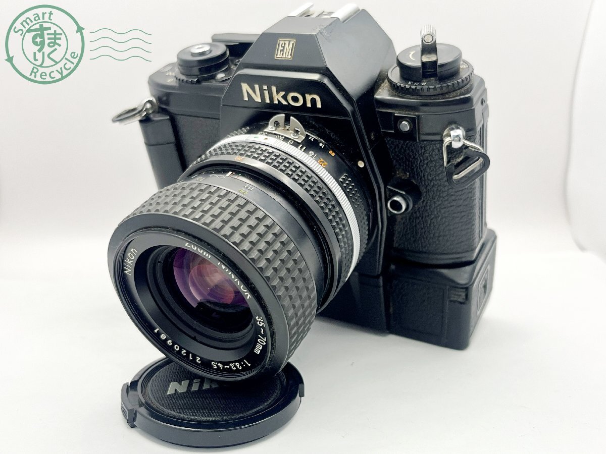 2405601745　■ Nikon ニコン EM 一眼レフフィルムカメラ Zoom-NIKKOR 35~70㎜ 1:3.3~4.5 空シャッターOK ジャンク_画像1