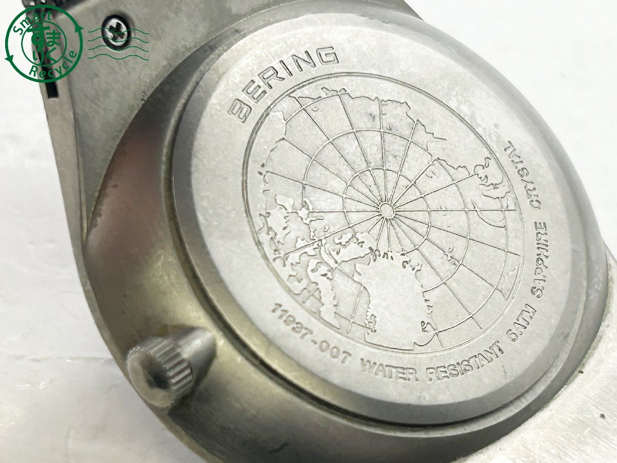 2405602101　◇ BERING ベーリング 11937-007 グレー系文字盤 デイト 3針 TITANIUM メンズ クォーツ QUARTZ QZ 腕時計 中古_画像8