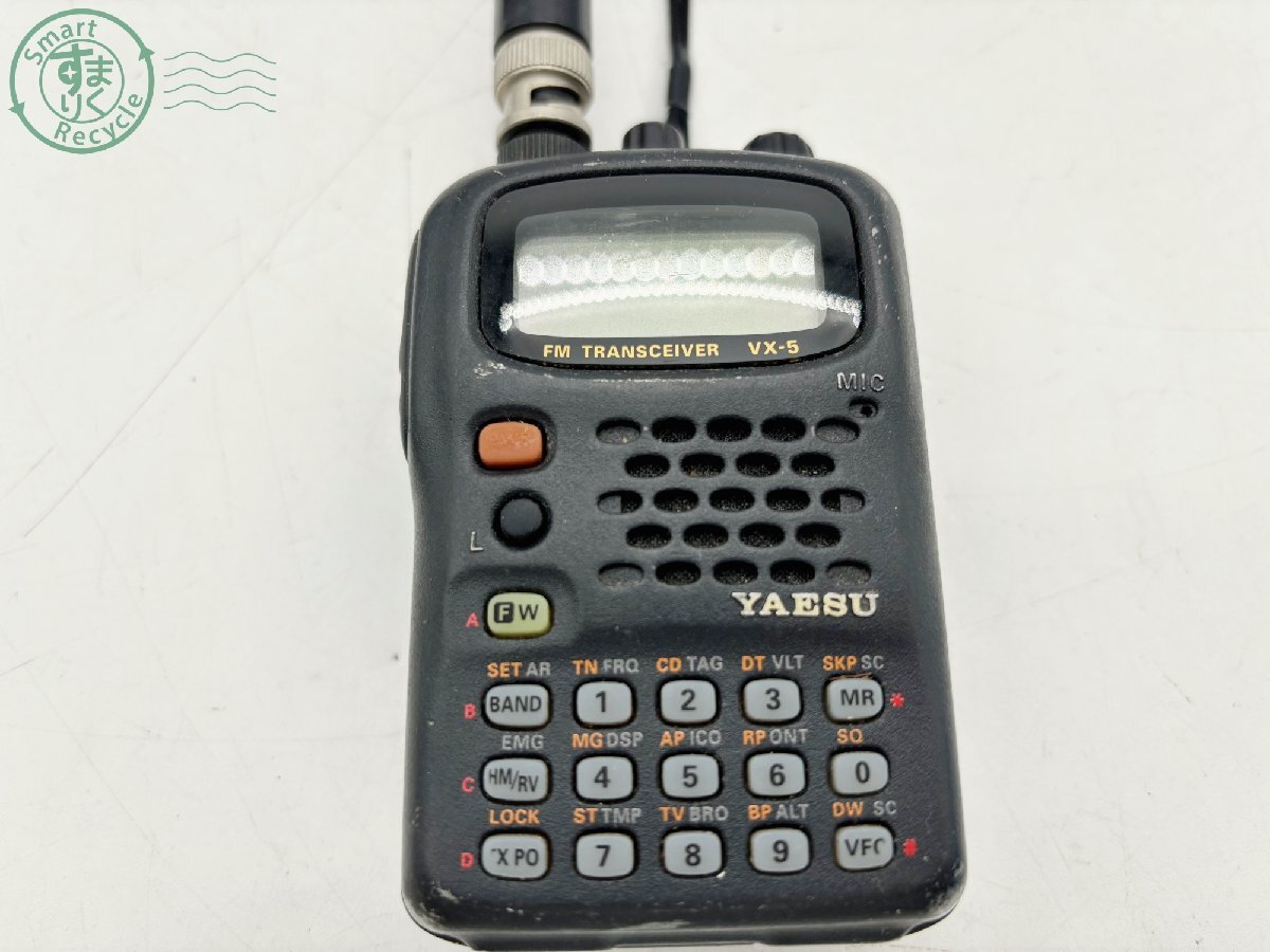 2405302260　▲ YAESU ヤエス VX-5 FM トランシーバー MH-34 スピーカーマイク GNR-21P CH75 アンテナ 2本 無線機 中古 通電未確認_画像4