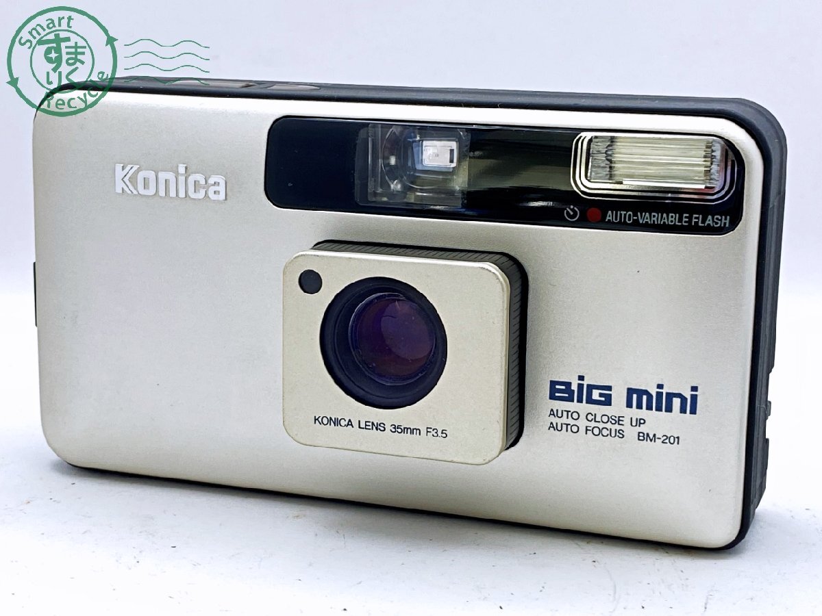 2405602447　●Konica BiG mini コニカ ビッグミニ フィルムカメラ コンパクトカメラ 通電確認済み 中古_画像1