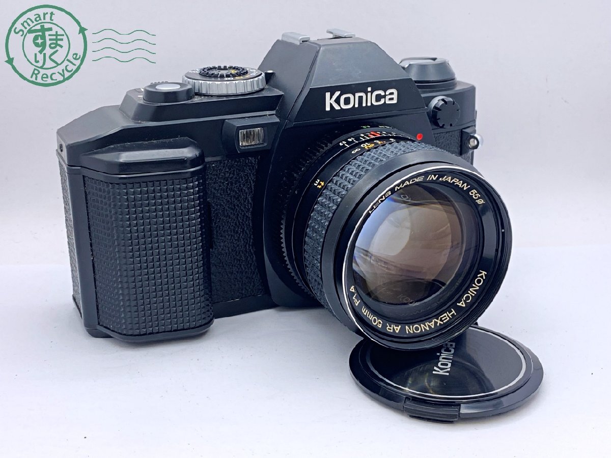 2405602622　●Konica FS-1 コニカ HEXANON AR 50mm F1.4 フィルムカメラ 一眼レフ 中古_画像1