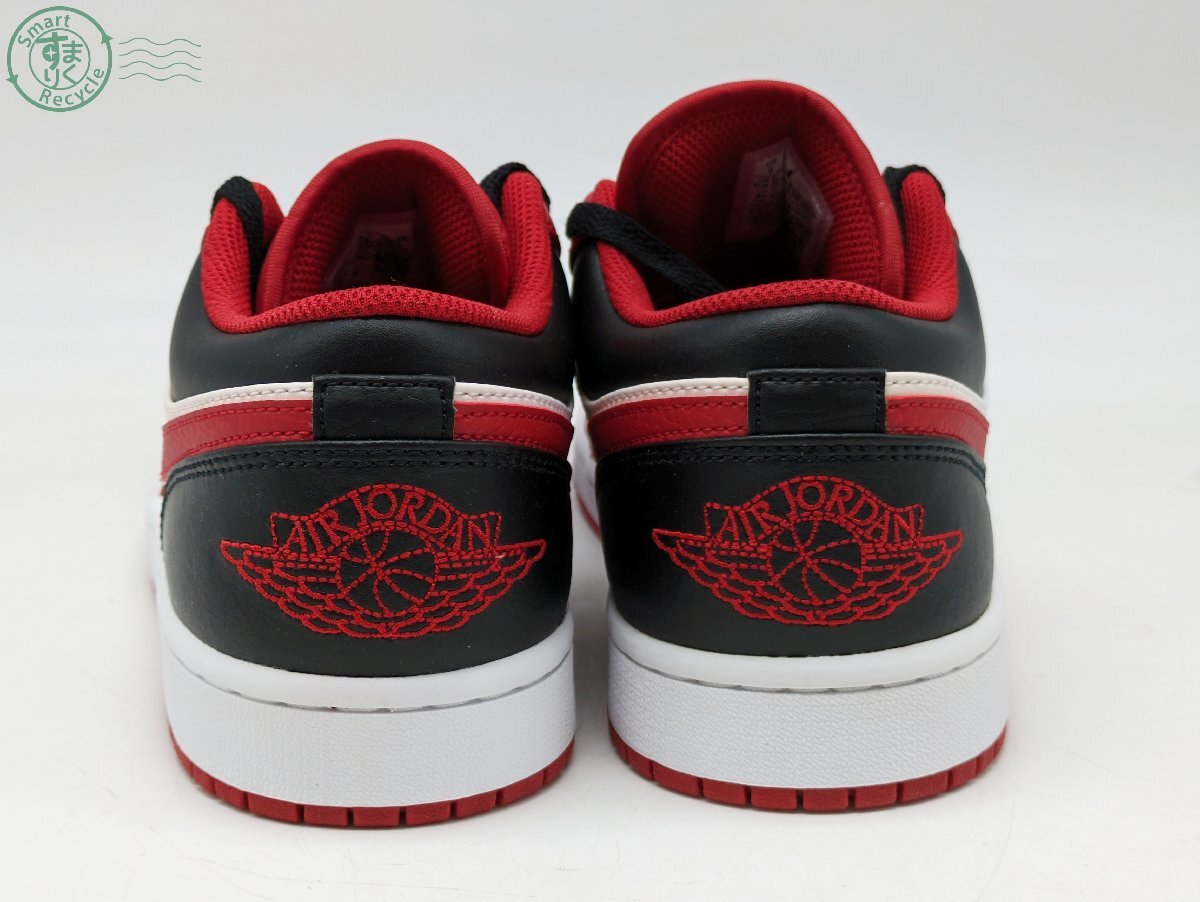 2405600140 *Nike Air Jordan 1 Low спортивные туфли 27cm белый красный чёрная кожа 553558-163 воздушный Jordan 1 low обувь б/у 