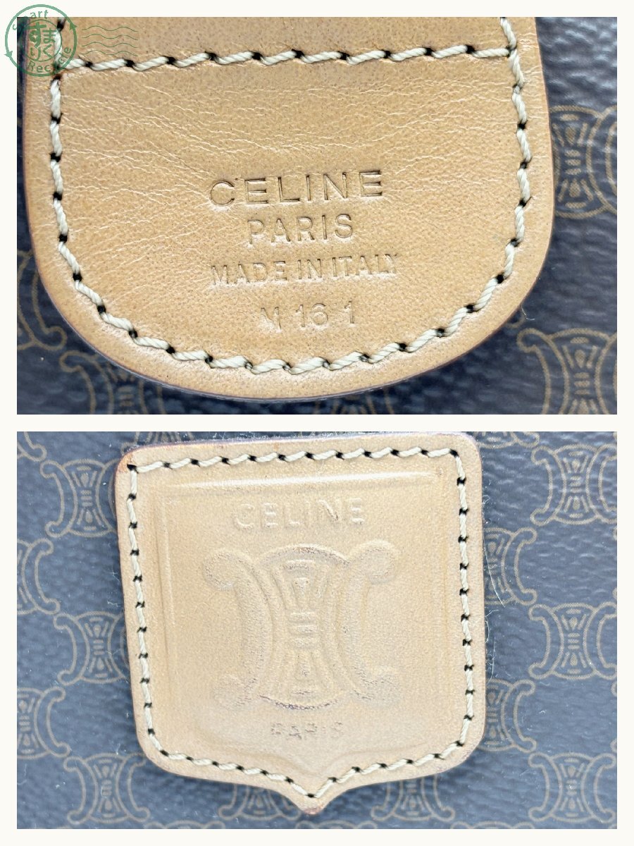 2405601885　▲ CELINE セリーヌ M161 ハンドバッグ ミニ ボストンバッグ ブラウン マカダム レディース 鞄 バッグ 中古_画像8