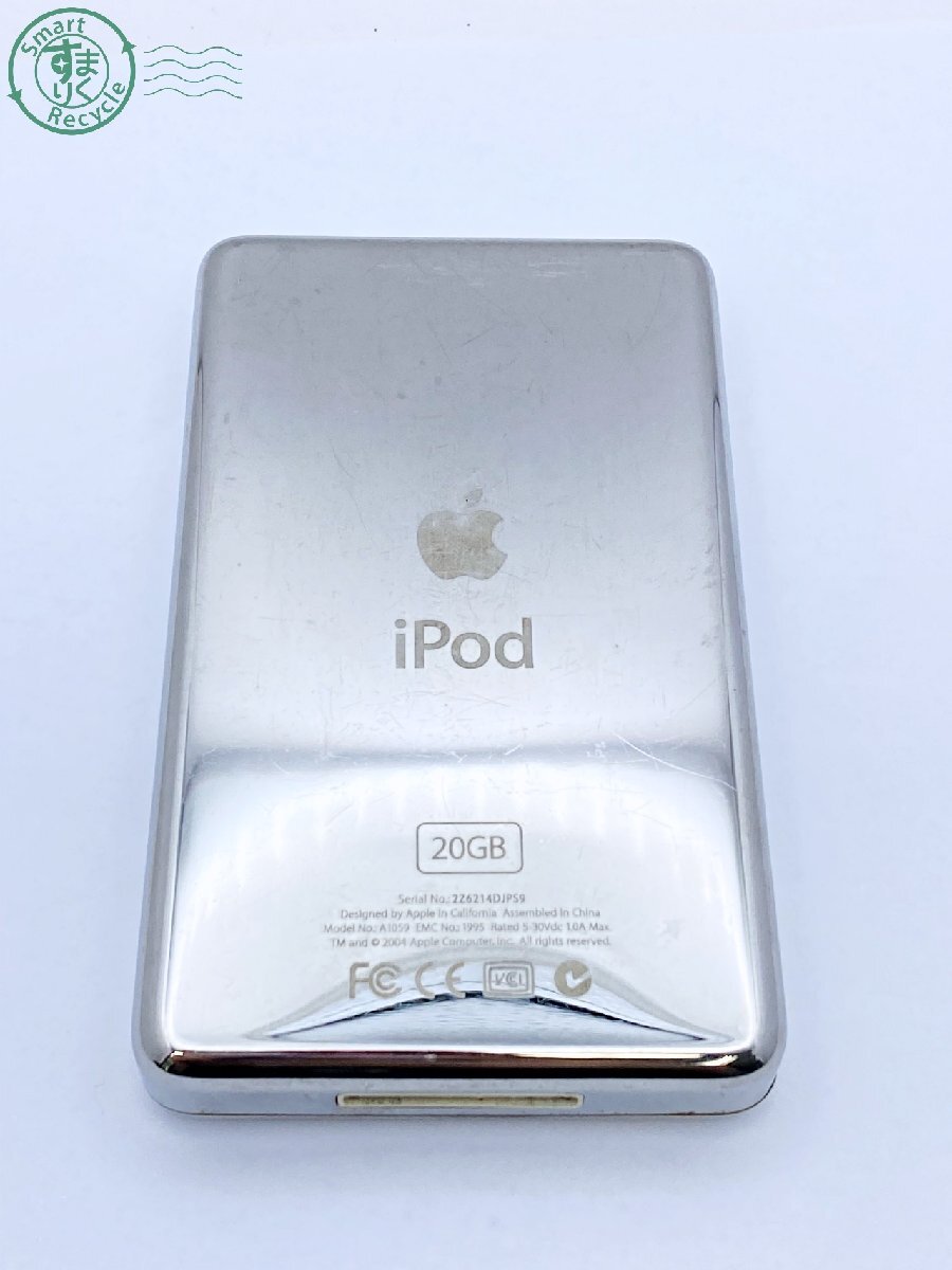 2405602601　●Apple iPod アップル アイポッド A1059 20GB 第4世代 classic クラシック M928J ホワイト 白 通電確認済み 現状品 中古_画像3