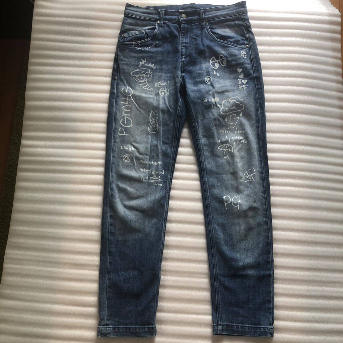 超希少★パーリーゲイツ★デニムパンツ 4 日本製USED美品 ストレッチ