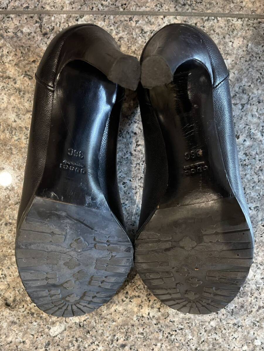 【婚活ハイヒール】グッチ ホースビット ローファー 革靴 ハイヒール ブラック 23cmの画像5