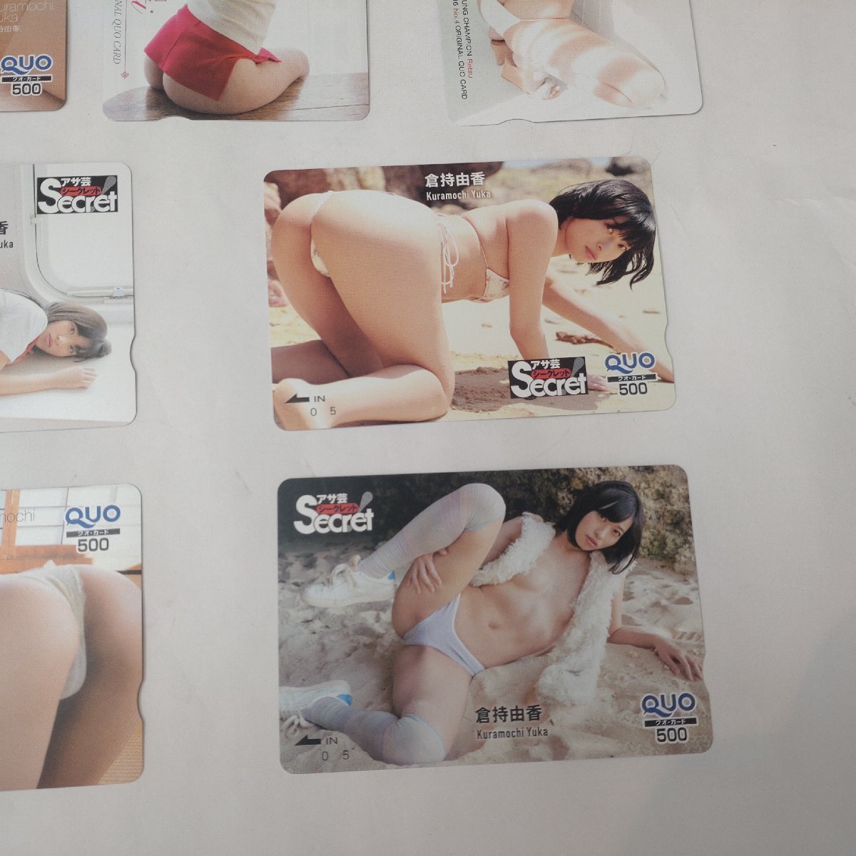 [ unused goods * tax-free ] QUO card ....500 jpy 16 pieces set idol * gravure (KG west . shop )