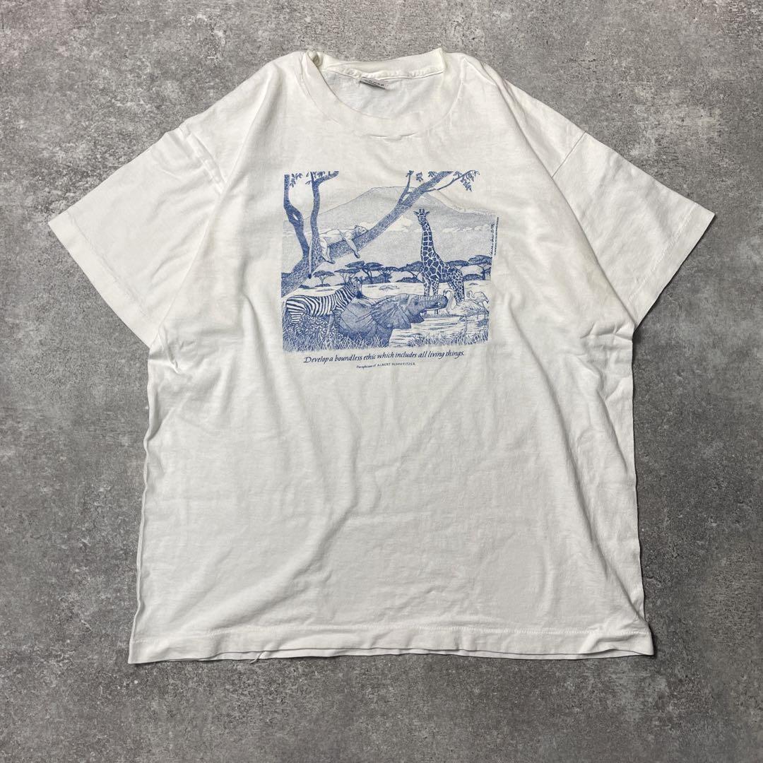 90s USA製 アニマル 動物保護T vintage T-shirts_画像1