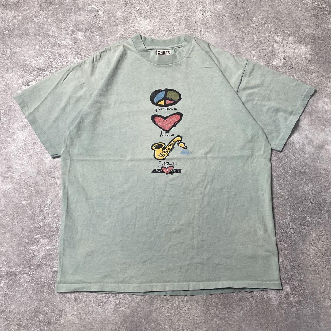 90s USA製 ピースマーク サンプリング vintage T-shirts_画像1