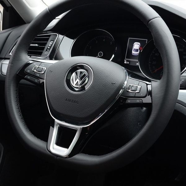 Volkswagen ステアリング トリム カバー シルバー Golf7 MK7 Polo Passat ガーニッシュ VW フォルクスワーゲン ゴルフ_画像3