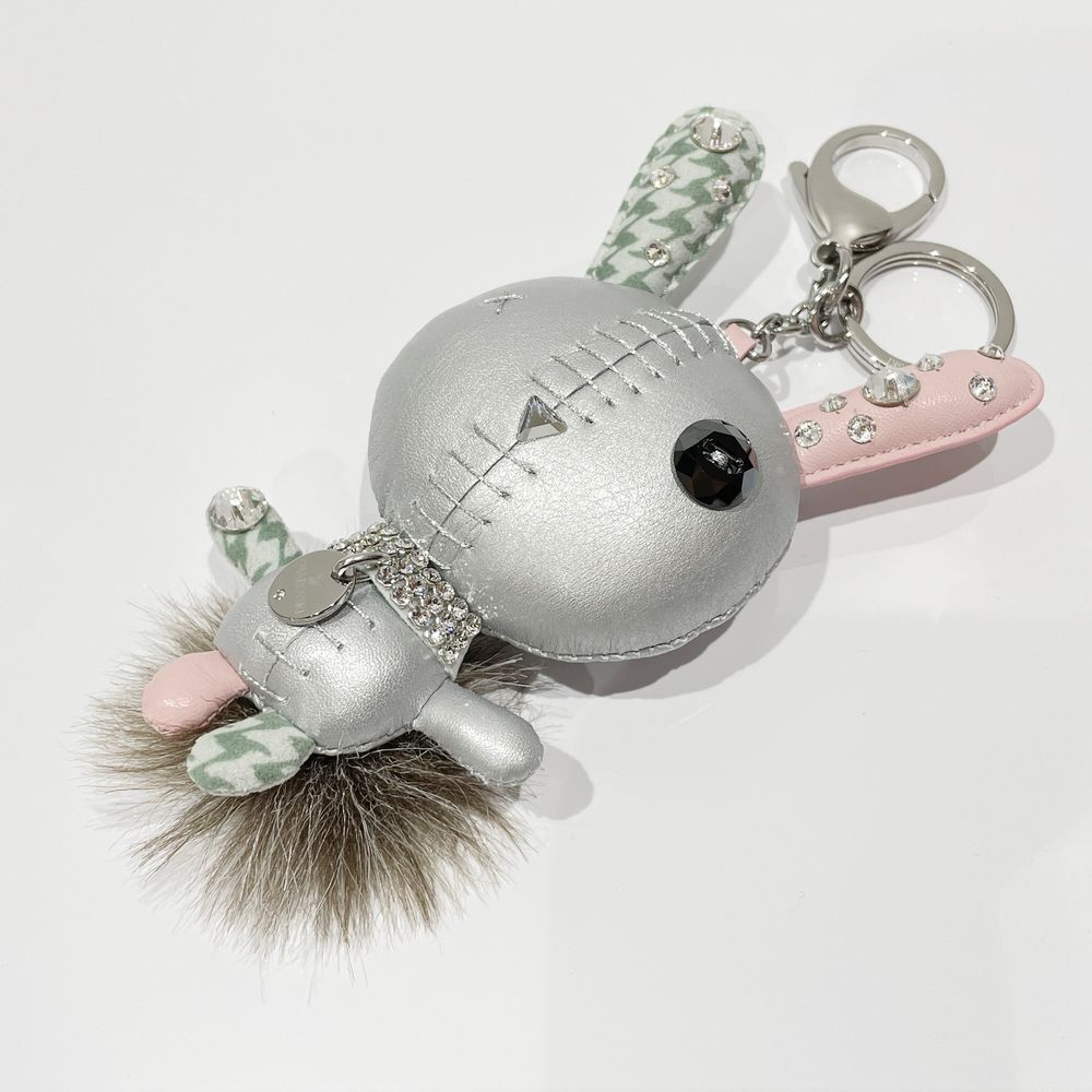  б/у A/ прекрасный товар SWAROVSKI Swarovski сумка очарование Mathildema наклон заяц мягкая игрушка crystal брелок для ключа 20453562