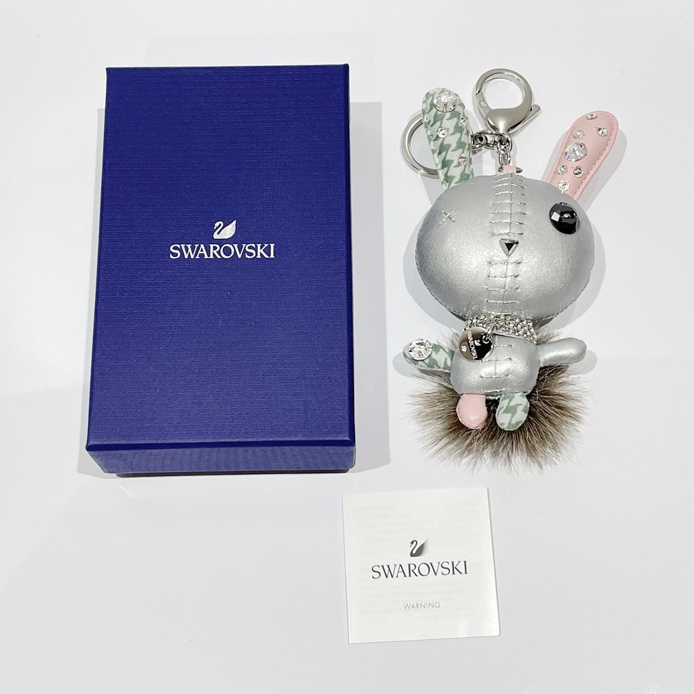  б/у A/ прекрасный товар SWAROVSKI Swarovski сумка очарование Mathildema наклон заяц мягкая игрушка crystal брелок для ключа 20453562