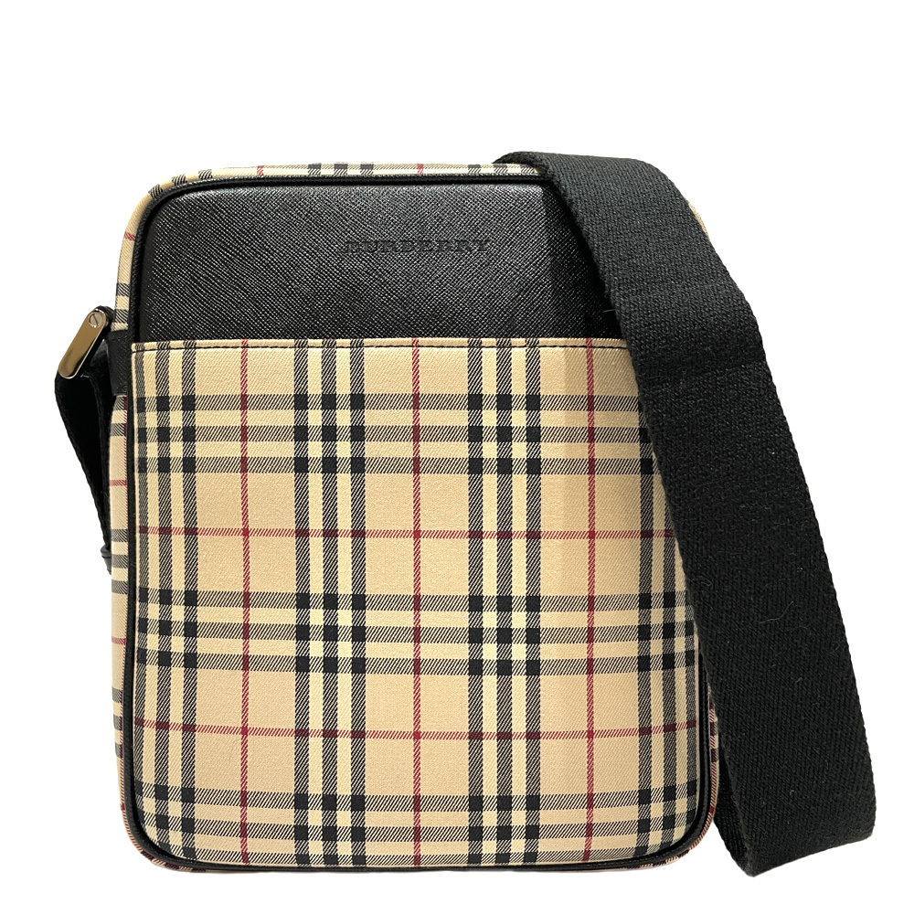 中古B/標準 BURBERRY バーバリー ショルダーバッグ ロゴ チェック 斜め掛け ユニセックス 20465082_画像1