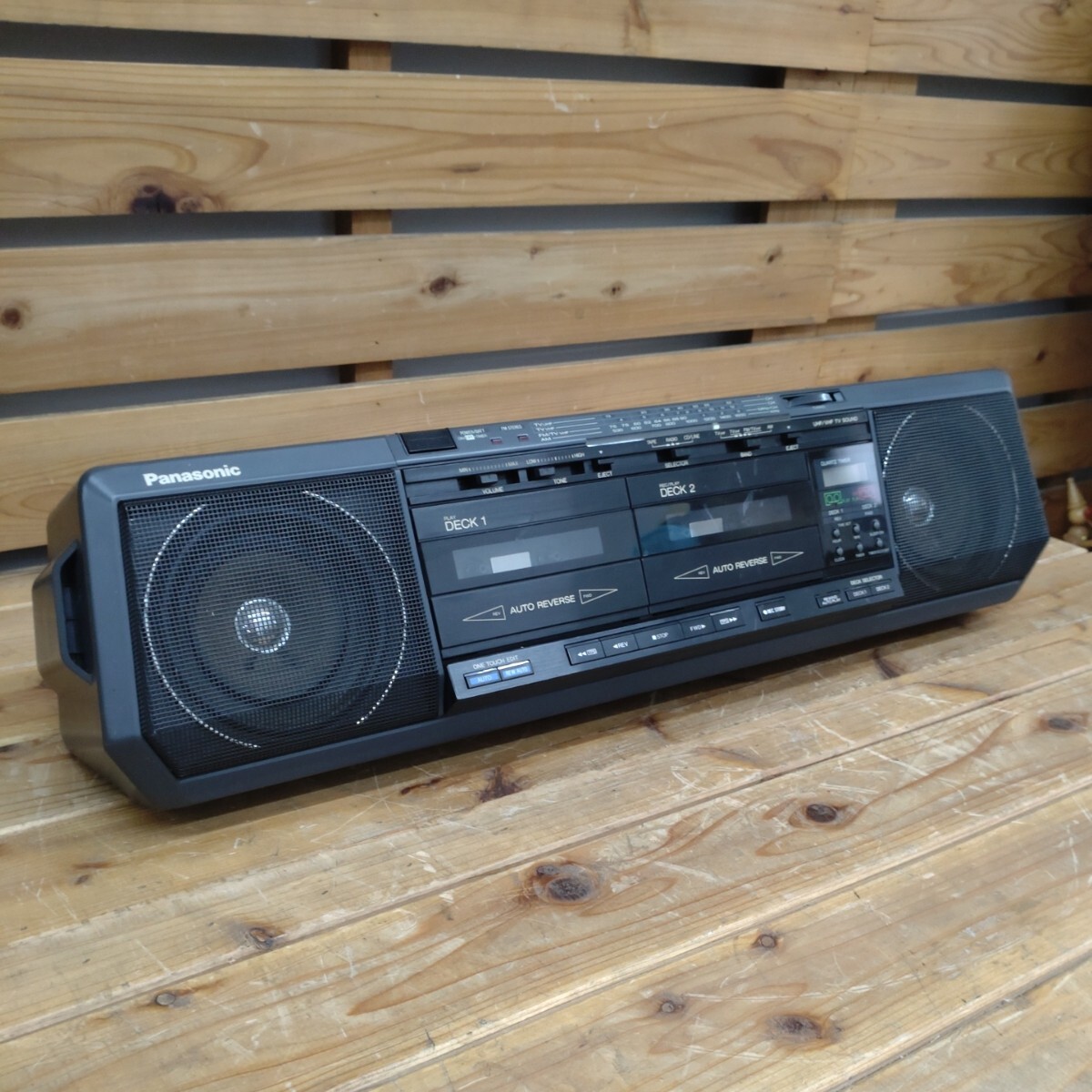 レトロ ラジカセ Panasonic RX-FW38 ダブルラジカセ パナソニック ステレオラジオカセットレコーダーの画像2
