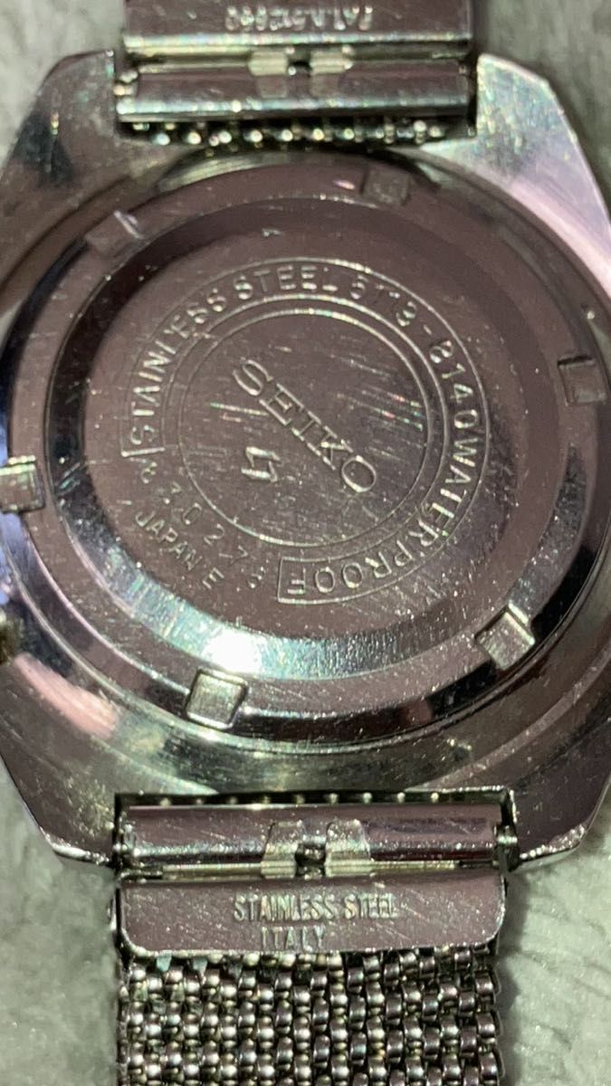 SEIKO 5 6119-8140 セイコーファイブスポーツ　腕時計 自動巻き 稼働品 黒文字盤