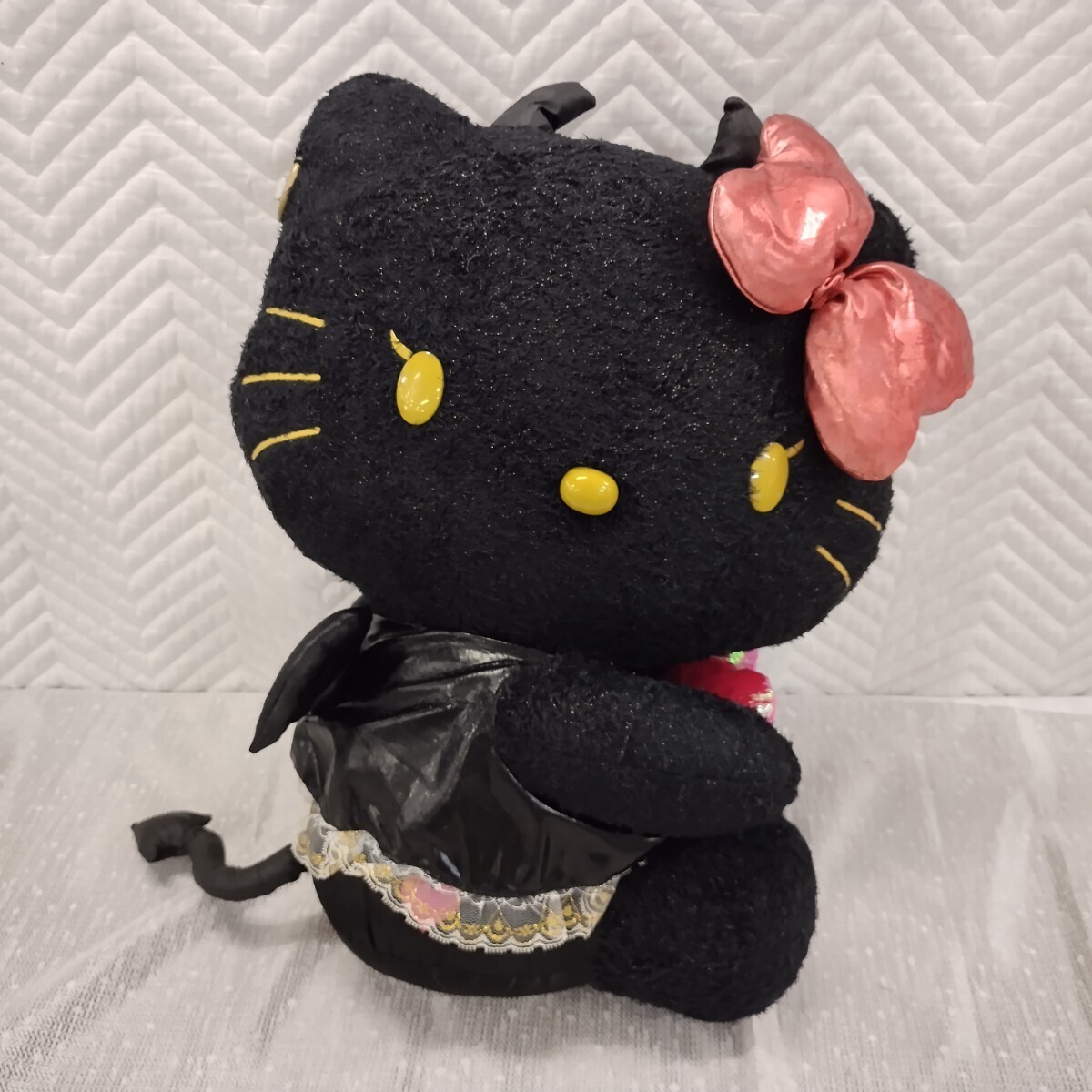 51412 サンリオ SANRIO 小悪魔 デビル キティちゃん ぬいぐるみ HELLO KITTY ハローキティ 希少 レア マスコット ドール 大 BIG ビッグ _画像8