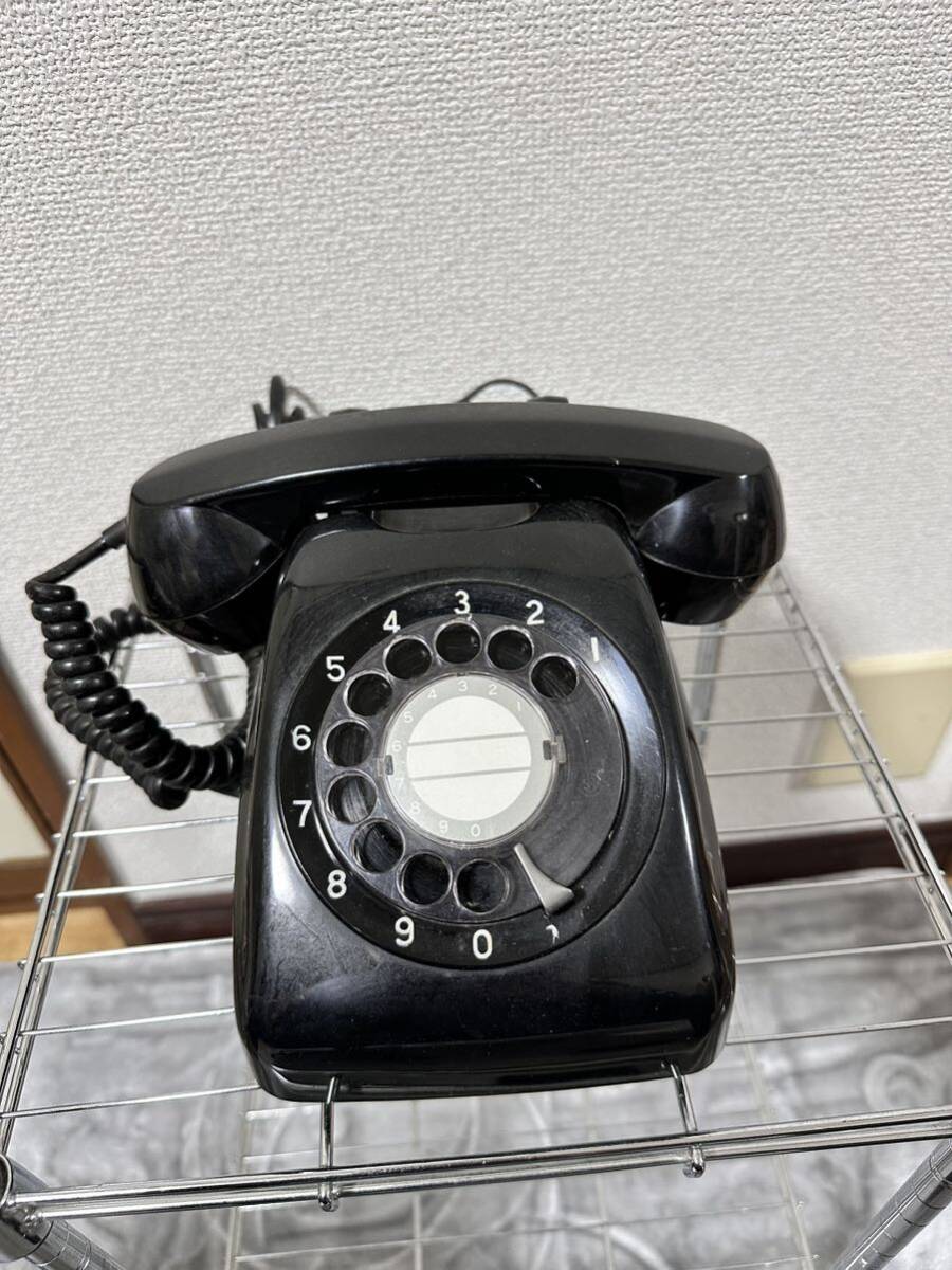 [1 иен старт ] чёрный телефон Showa Retro dial тип античный Япония электро- доверие телефон . фирма dial тип телефон retro интерьер 601-A2CL