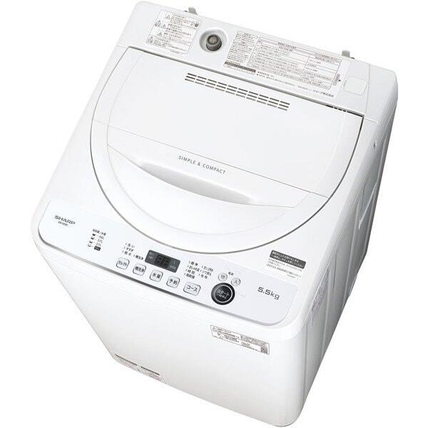 ☆SHARP　シャープ　全自動洗濯機　5.5kg ES-GE5E　ホワイト　中古☆_画像1