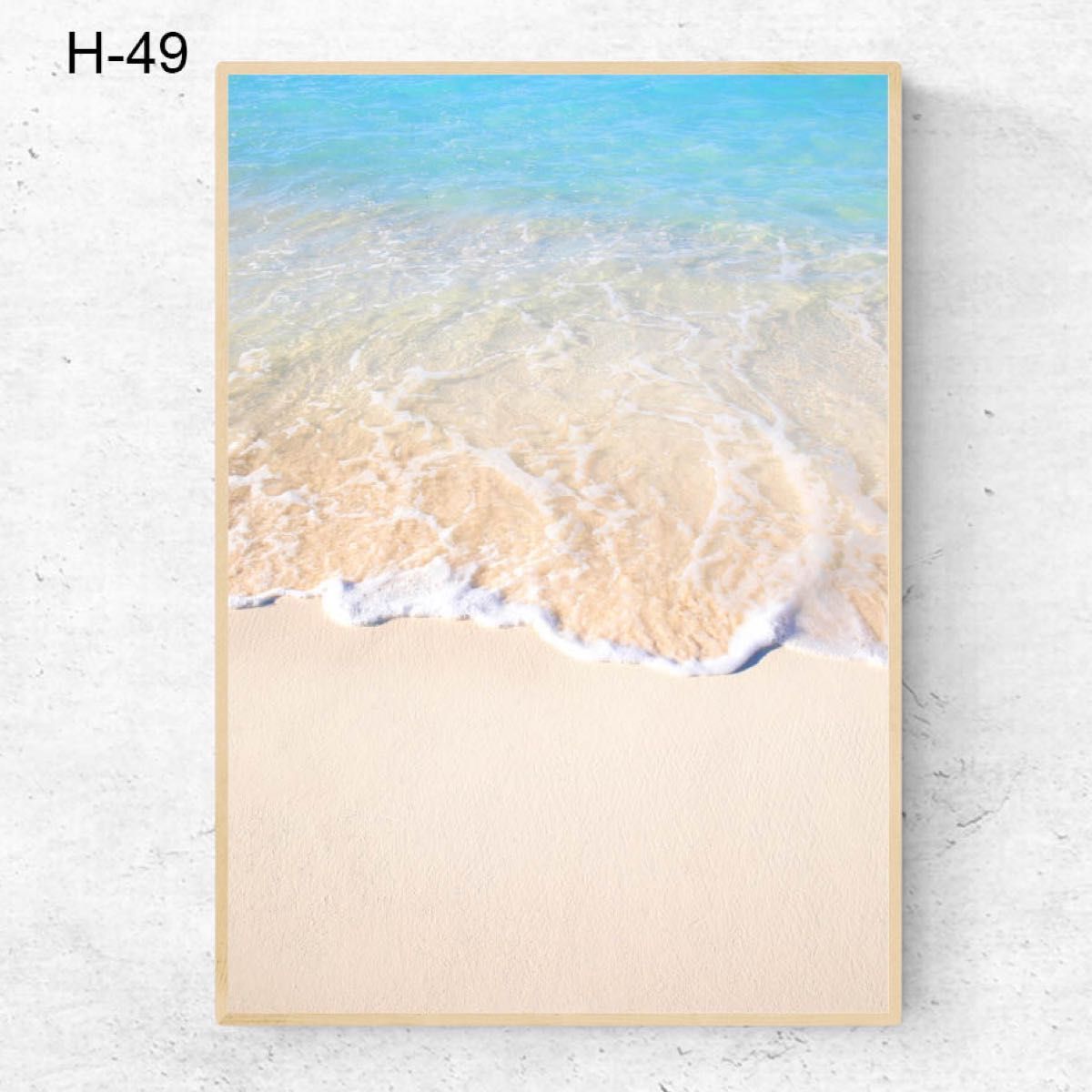砂浜！海！綺麗！A4サイズ◆送料無料◆可愛いインテリアポスター　アート作品　写真　素敵　キレイ　可愛い