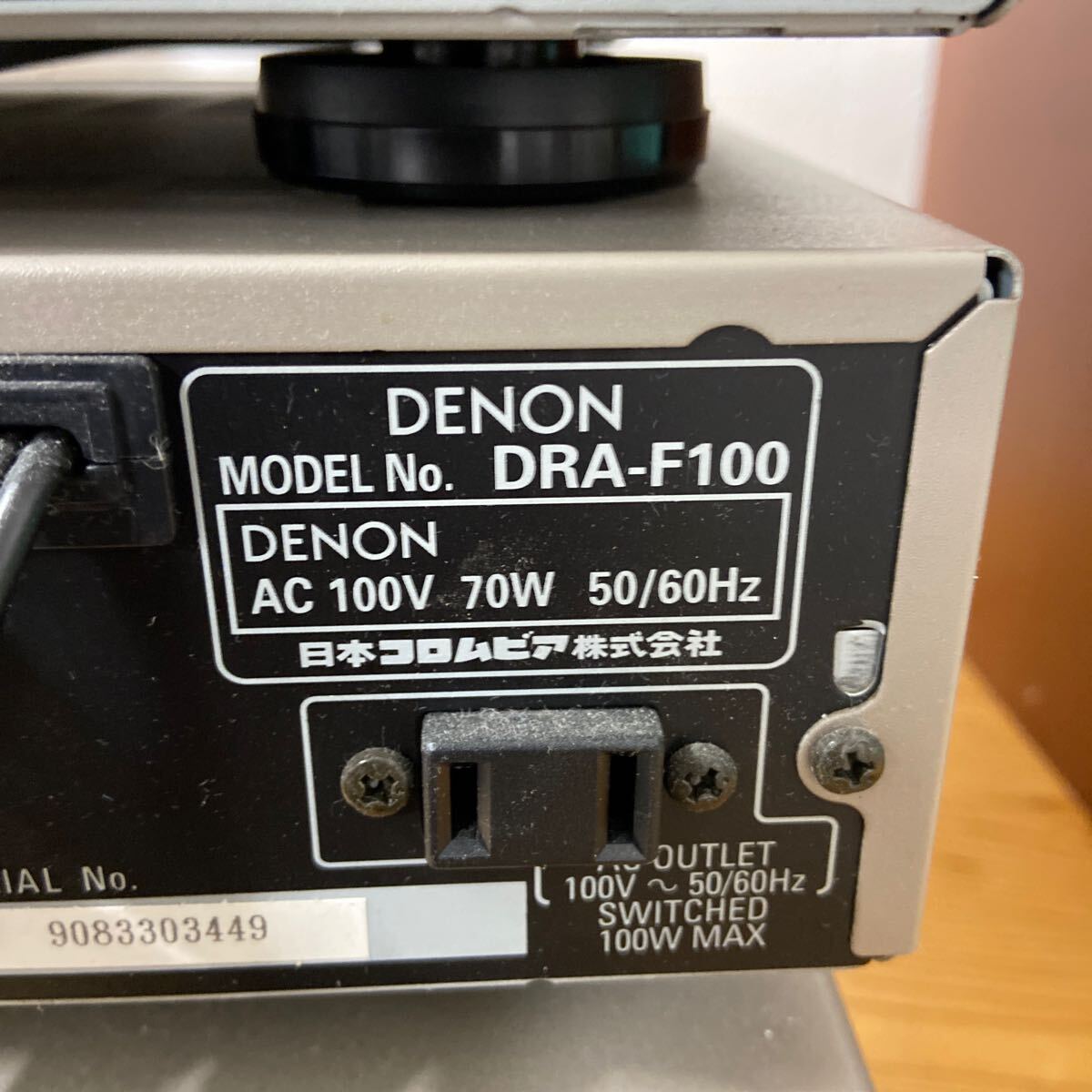 UTt508【通電OK】DENON デノン システムコンポ DRR-F100 / DMD-F100 / DRA-F100 / DCD-F100 / SC-F100 ペア オーディオ機器 現状品の画像8