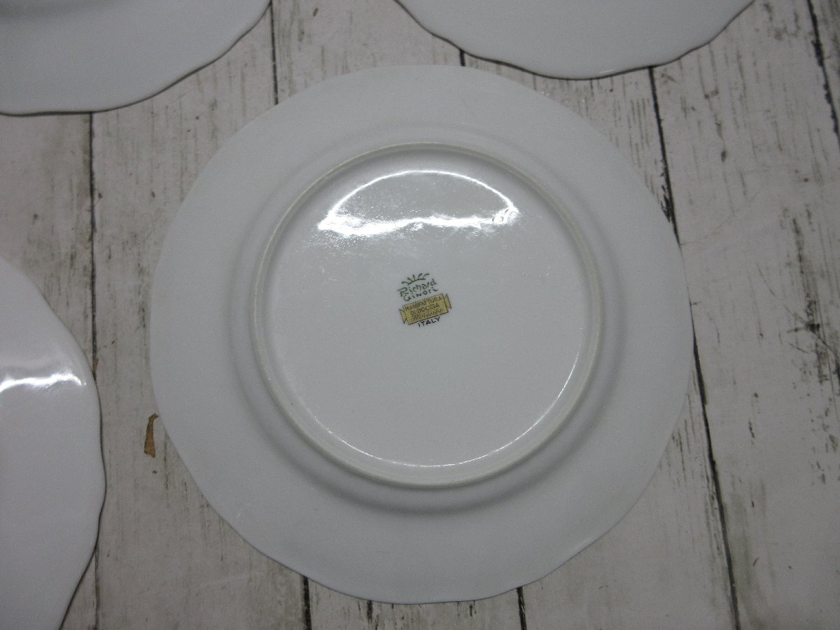 ?１円 良品 リチャードジノリ イタリアンフルーツ プレート 大皿 24.5cm 5枚 【星見】の画像7