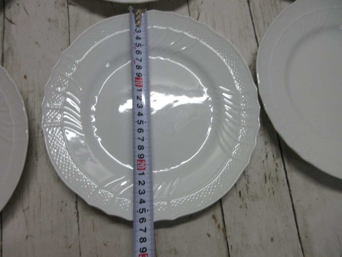 1.１円　良品　大皿　リチャードジノリ ベッキオホワイト　　約26.5ｃｍ 大皿　　合計６枚 【星見】_画像5