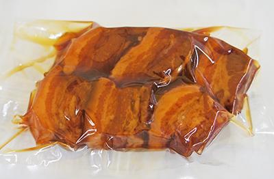 特選！「極上の豚バラ角煮」約1.1kg（220ｇ×５パック) じっくりと煮込んだ肉の旨味抜群です！5kgまで送料一律でお届けします！_画像2