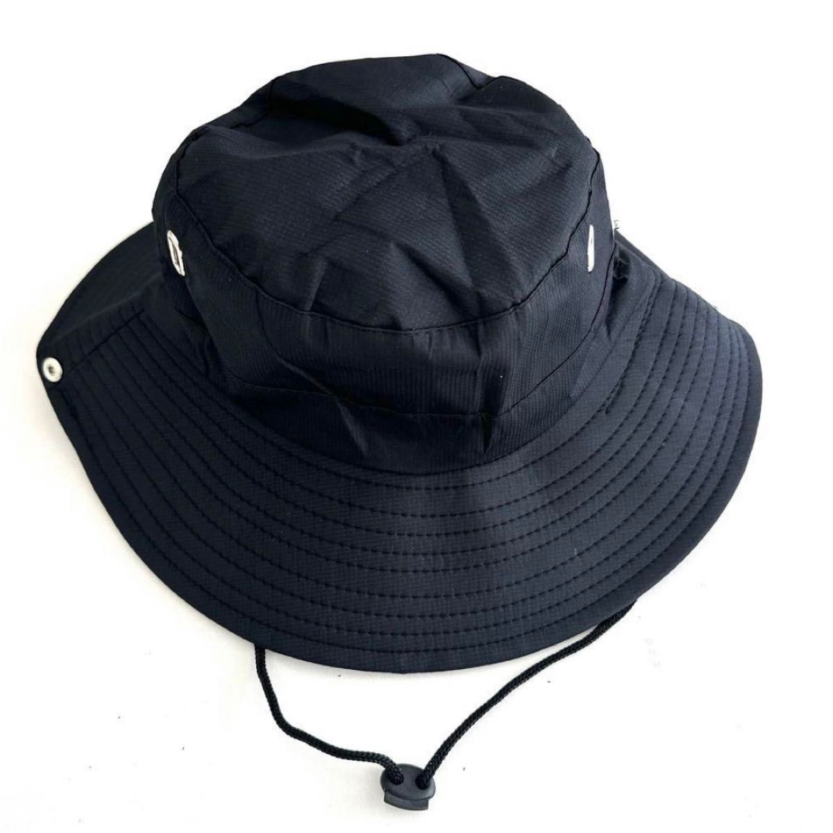 帽子 サファリハット テンガロンハット  つば広ハット レディース メンズ 男女兼用  ブラック 黒 UV  紫外線 アウトドア 