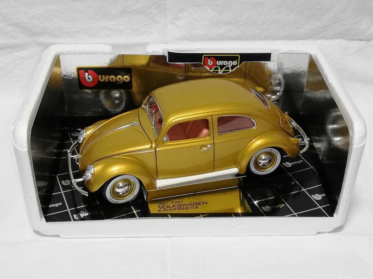 1 иен ~*1955 1/18 VolkswagenBeetle Volkswagen Beetle burago миникар gold collectionb-lago Gold коллекция premium 