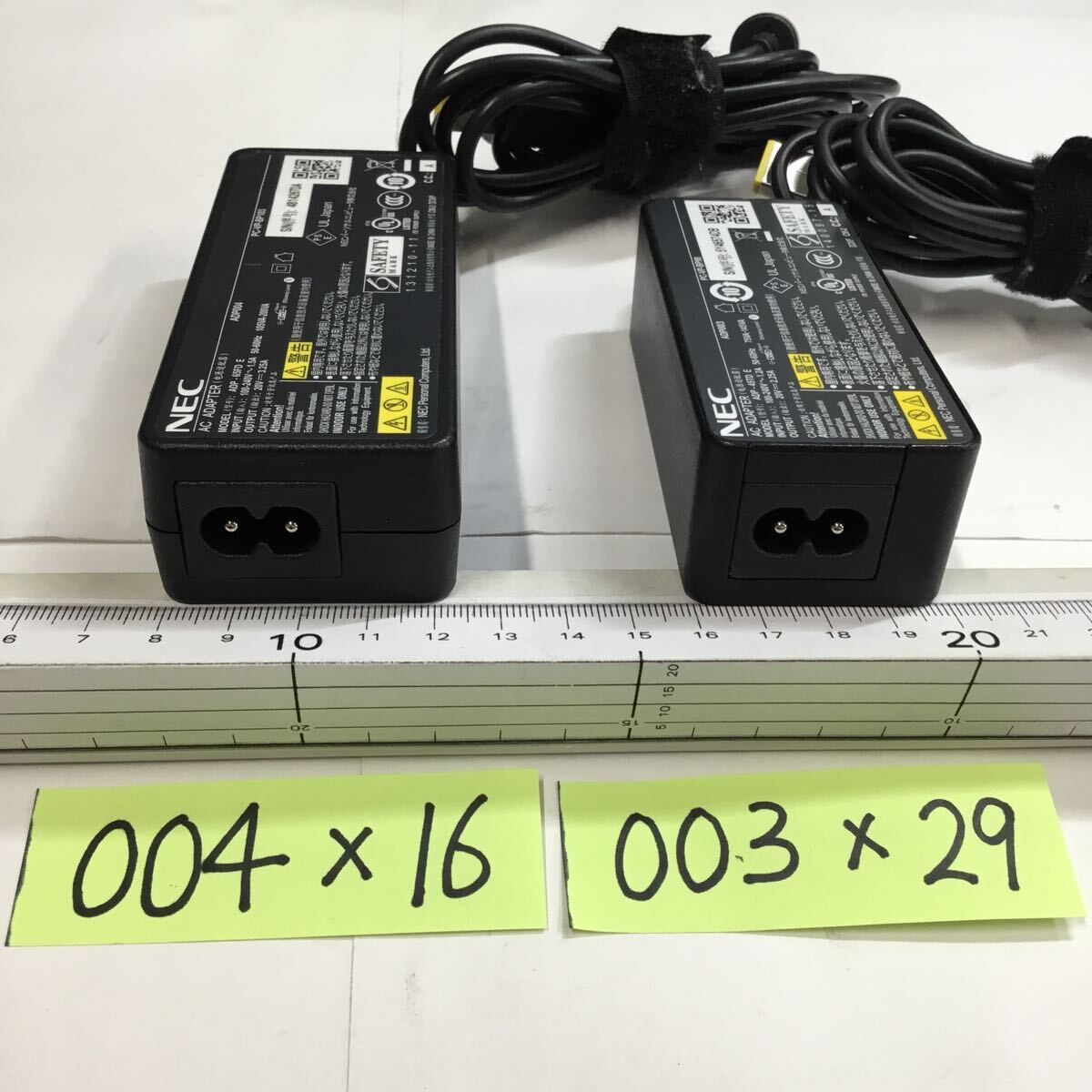 (0508HR06) free shipping / used /NEC/ADP004/20V/3.25A*ADP003/20V/2.25A/ original AC adapter 45 piece set 