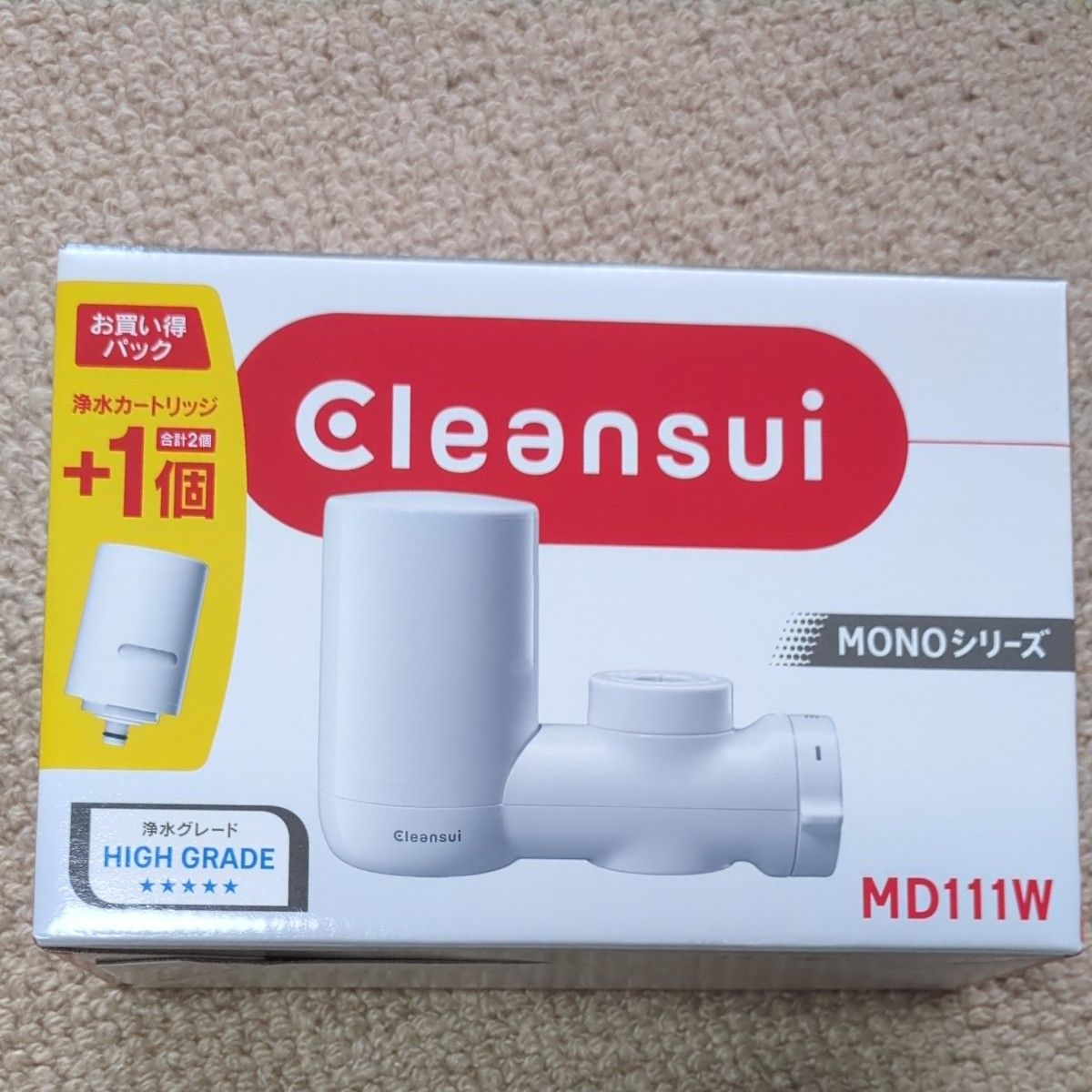 三菱ケミカルクリンスイ 浄水器 蛇口直結型 MD111 + カートリッジ 1個増量 MONOシリーズ MD111W-WT