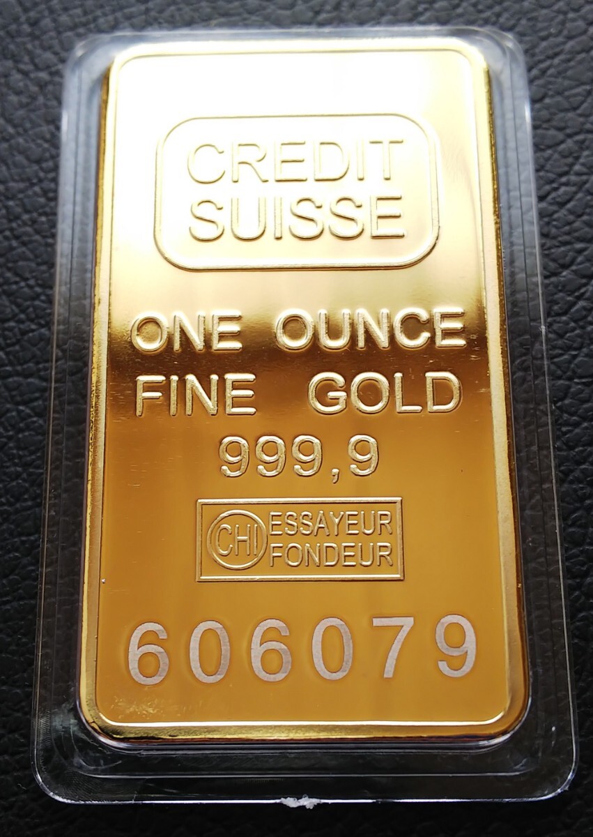  Switzerland serial number large coin memory gold coin gold coin CREDIT SUISSE in goto collection storage case attaching 