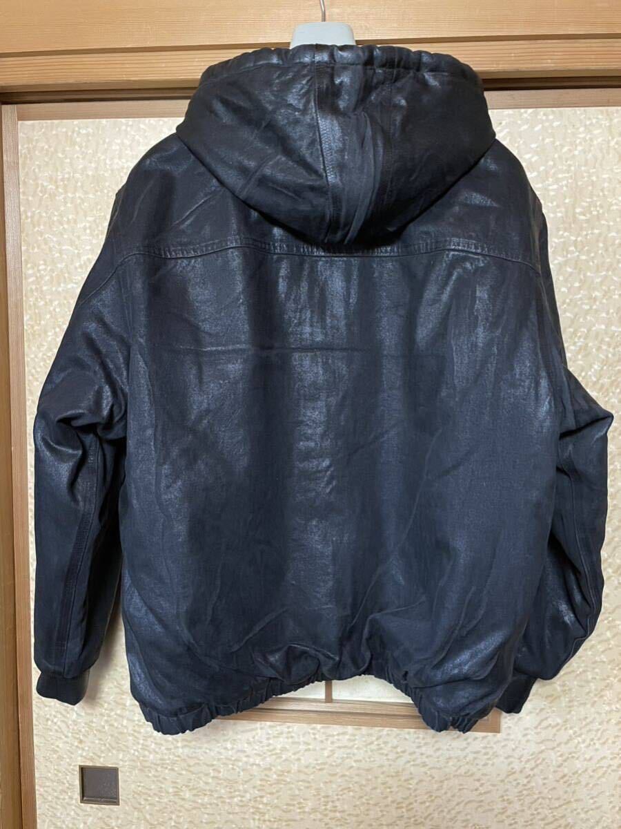 新品 supreme mm6 Lサイズ foil hooded work jacket ワークジャケット ボンバー バーシティ アウター maison margiela マルジェラ コラボの画像9