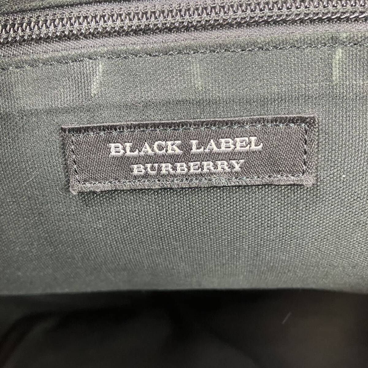  【美品×定価15万円】BURBERRY BLACK LABEL バーバリー ブラックレーベル ビジネスバッグ トートバッグ 鞄 A4 本革 ナイロンレザー　黒_画像8