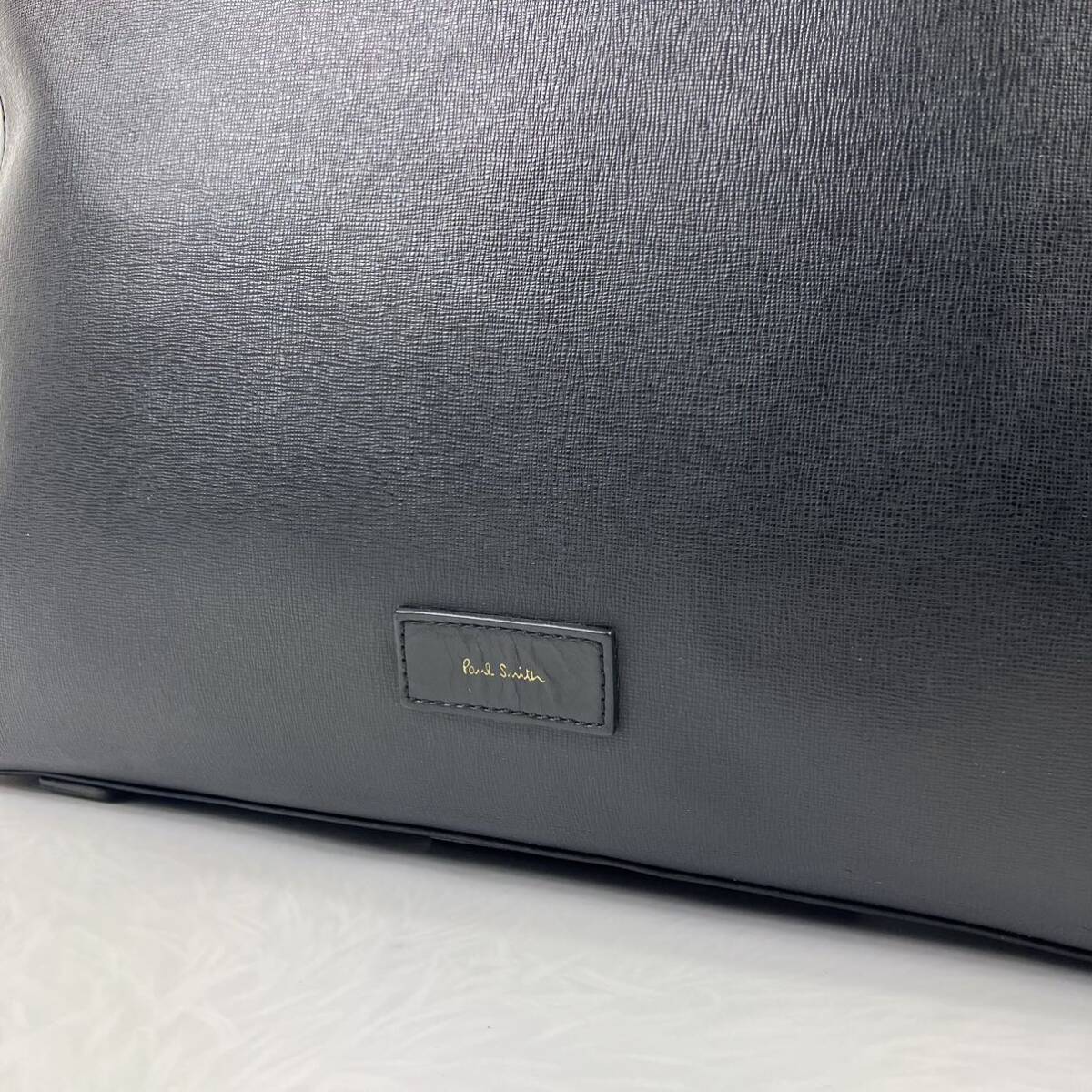  1円【現行×極美品】Paul Smith ポールスミス サフィアーノ バイカラー ビジネスバッグ ブリーフケース トート レザー 本革 A4 メンズ 黒_画像2