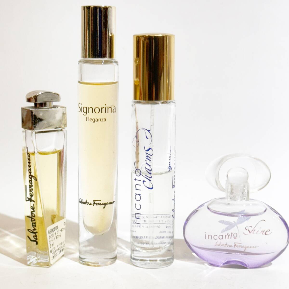  Salvatore Ferragamo * perfume set * in can to charm, in can to Bliss, in can to car in, pool fam, body lotion 