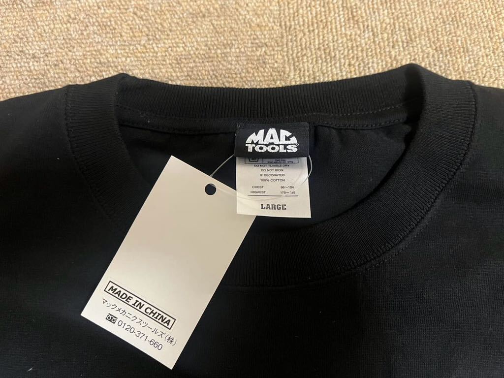 MAC TOOLS マックツール バックロゴ 半袖Tシャツ ブラック Lサイズ 新品未使用の画像3