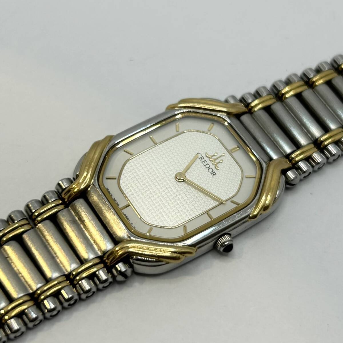 A) батарейка заменена передвижной товар *SEIKO/ Seiko наручные часы 2F705490 CREDOR/ Credor 18KT серебряный циферблат Gold комбинированный мужской женский E1601