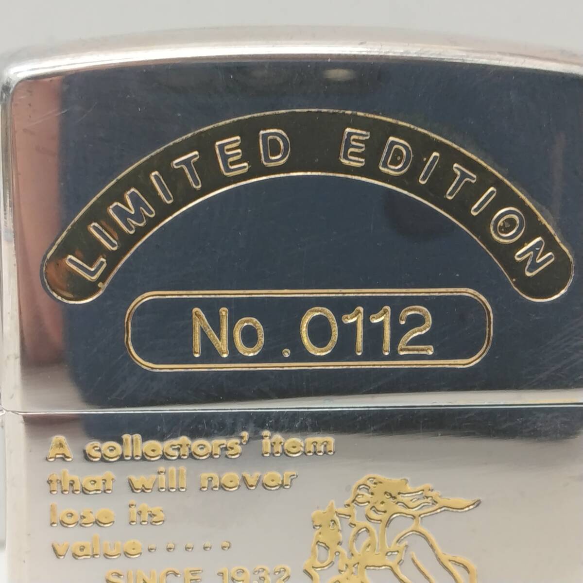 #4215F ライター 喫煙具 ZIPPO ジッポ Windy ウィンディ 限定 LIMITED EDITION No.0112刻印 底面 A XI 刻印 箱等付属品無 保管品_画像8