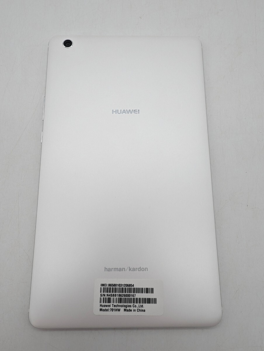 動作品 美品 SoftBank ソフトバンク HUAWEI MediaPad M3 Lite s 701HW 16GB 利用制限判定〇 初期化済 タブレット Android_画像2