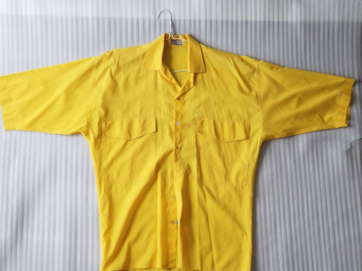  Gianni Versace GIANNIVERSACE men's short sleeves over shirt yellow cleaning settled 