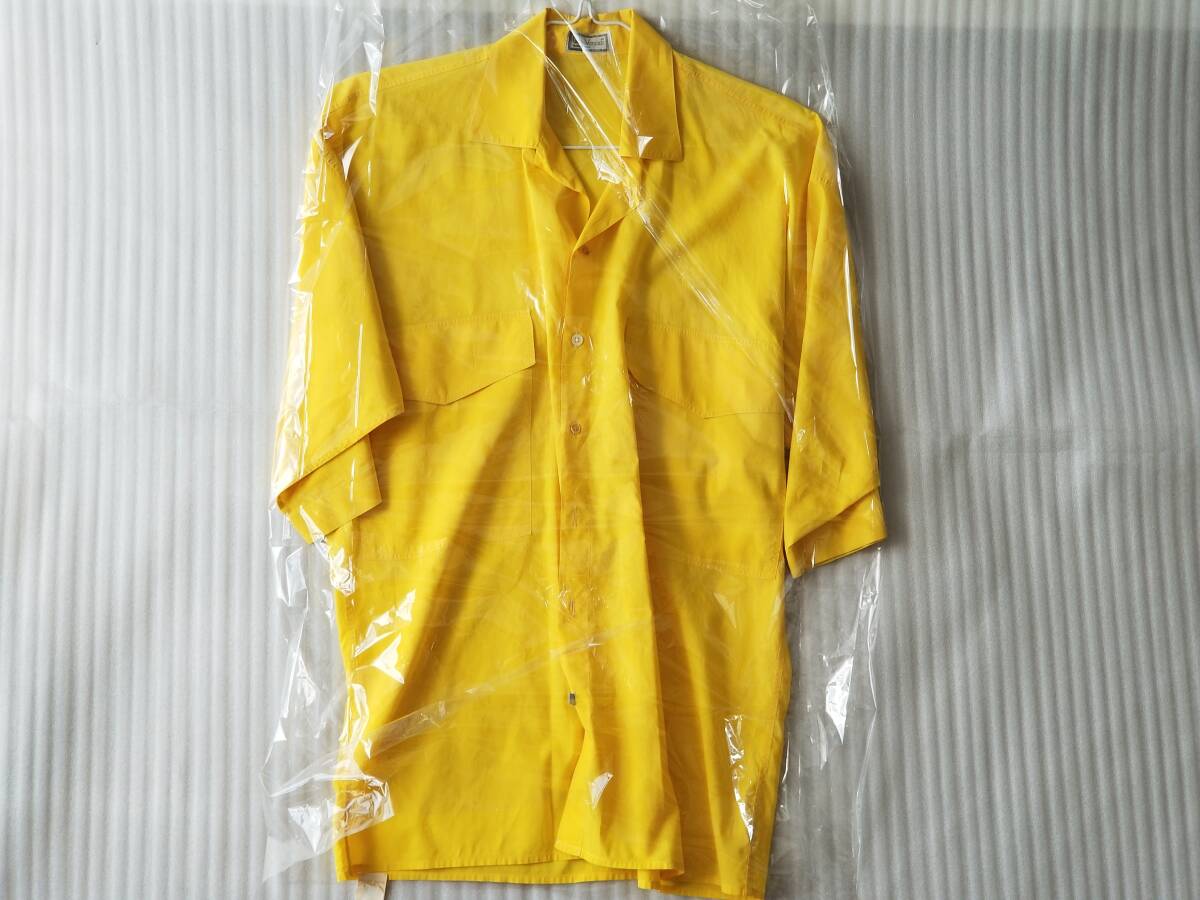  Gianni Versace GIANNIVERSACE men's short sleeves over shirt yellow cleaning settled 
