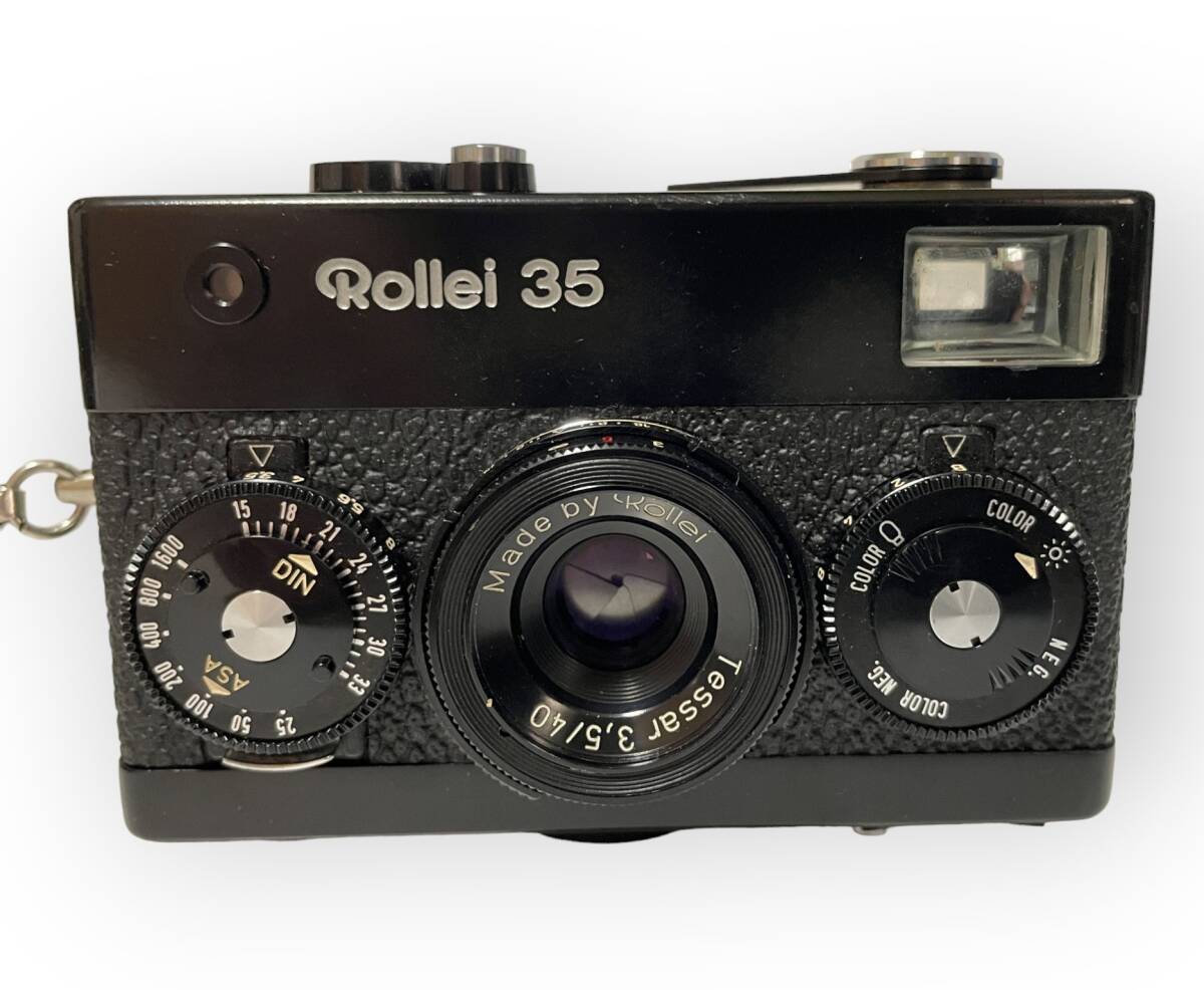 Rollei 35 ブラック SINGAPORE / Tessar 40mm F3.5 ローライ コンパクトフィルムカメラ カメラ 動作未確認 ジャンク扱い １円スタート_画像2