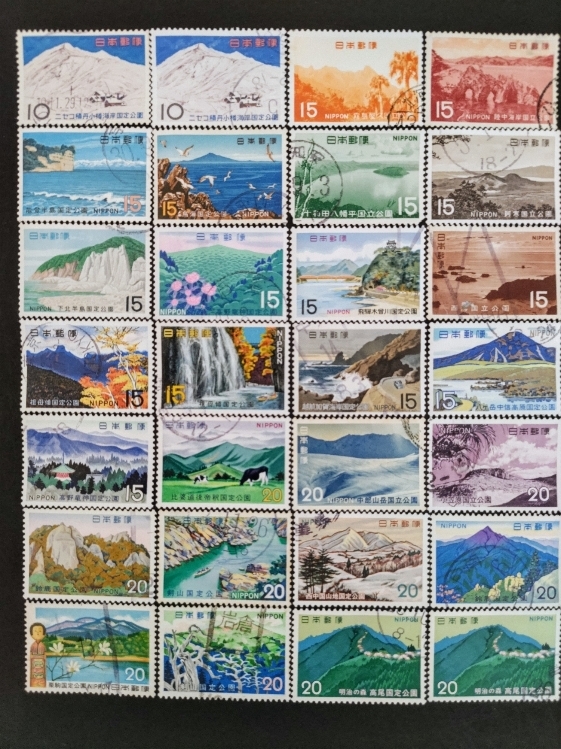 使用済み切手　「国立公園・国定公園」　６０枚_画像2
