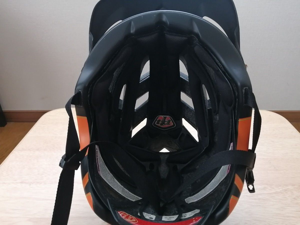 【中古品】Troy Lee Designs A1 ヘルメット サイズ57cm-59cm オレンジ & ネイビー