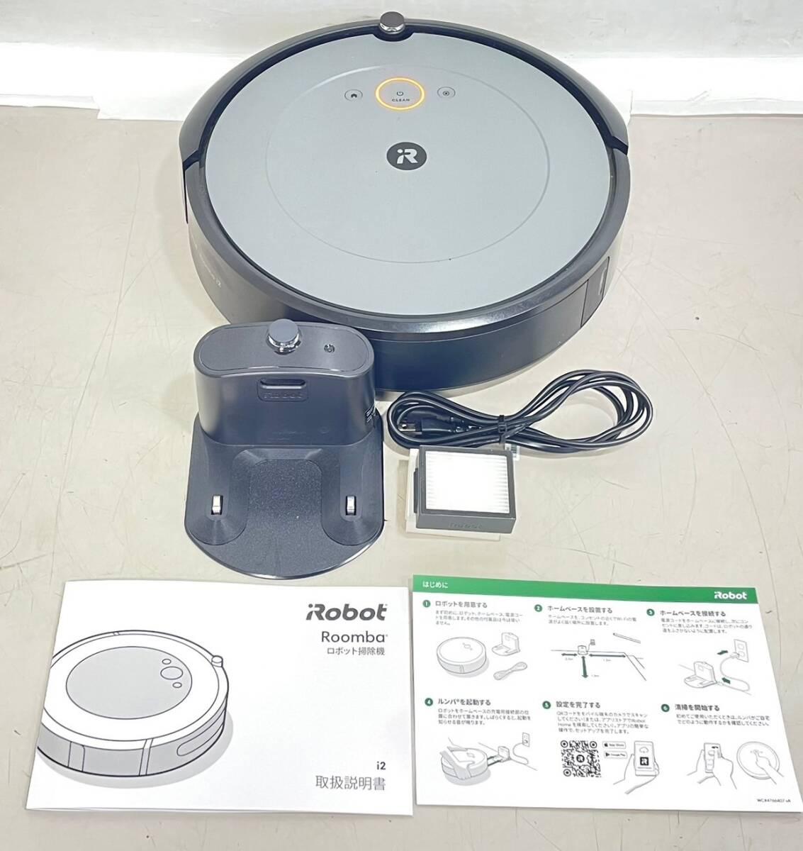 【動画有り】iRobot Roomba ルンバ i2 ロボット 掃除機 アイロボット 水洗いできるダストボックス wifi対応 自動充電 k0516-8-6b_画像1